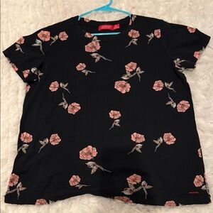 Philanthropy Floral Black T-Shirt size L